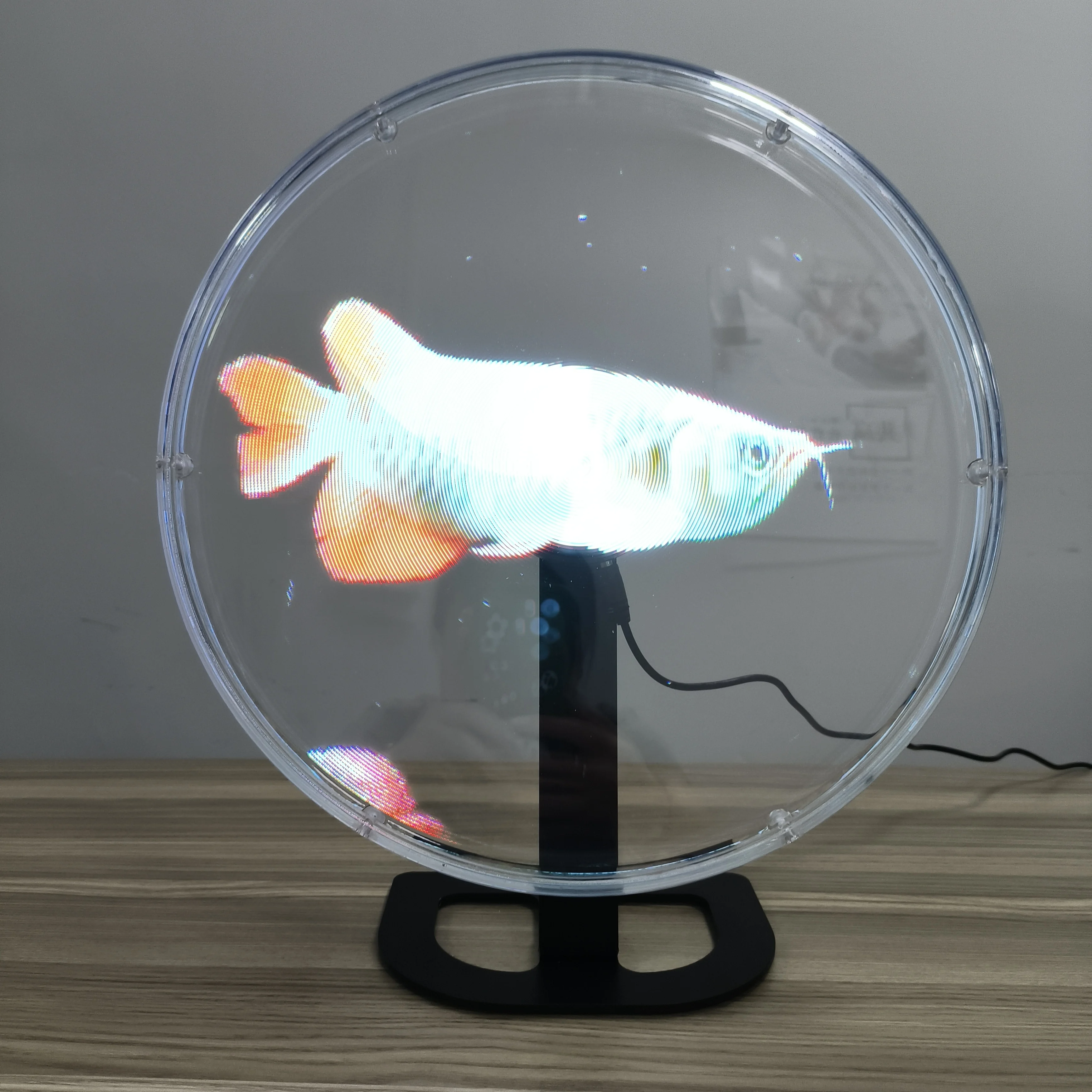 Hot selling G224-32 32cm 3D LED Hologram Fan With Free System 3d Led Fan 3d Holographic Display with protective cover