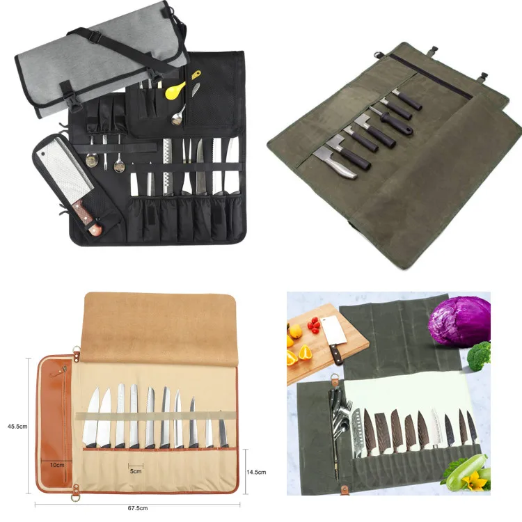 High Quality Plastic Chef Tool Kit Knife Roll Storage Bag chef knife bag