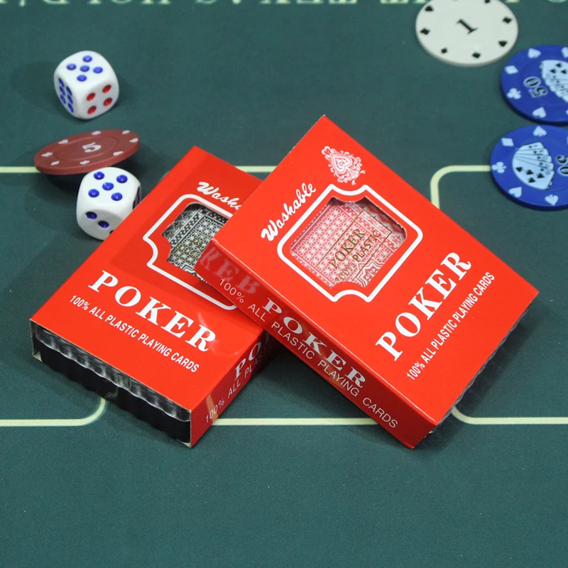 New Quality Plastic Poker Smooth Waterproof Black Playing Cards Gold plated Creative Gift Durable Poker Board Games custom decks