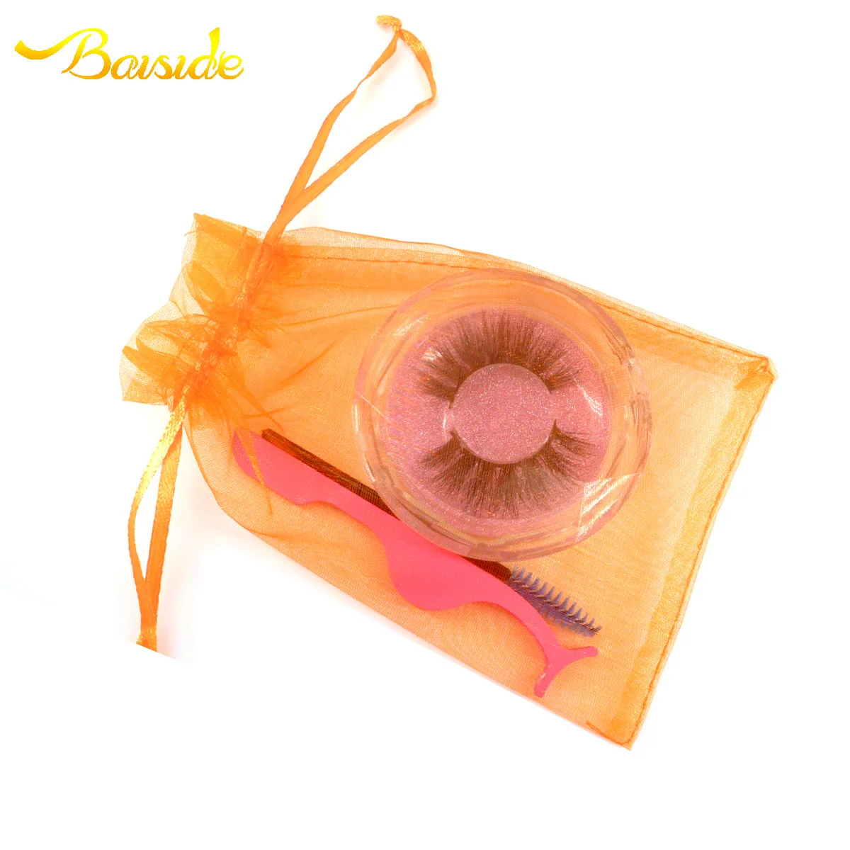 
Baiside Pure Beam Mouth Yarn Bag Packaging Bag 3D Mink Lashes And Mink Fur Lashes 