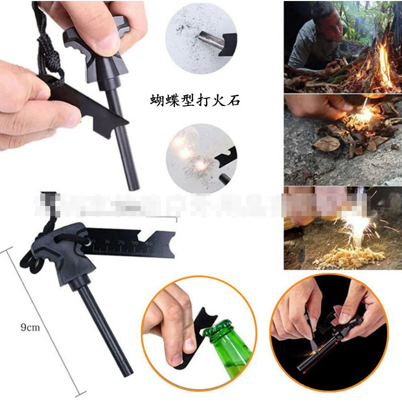 14 In 1 Outdoor Emergency Survival Tool Set Multi-functional Camping Adventure Equipment Survival Tool Kit