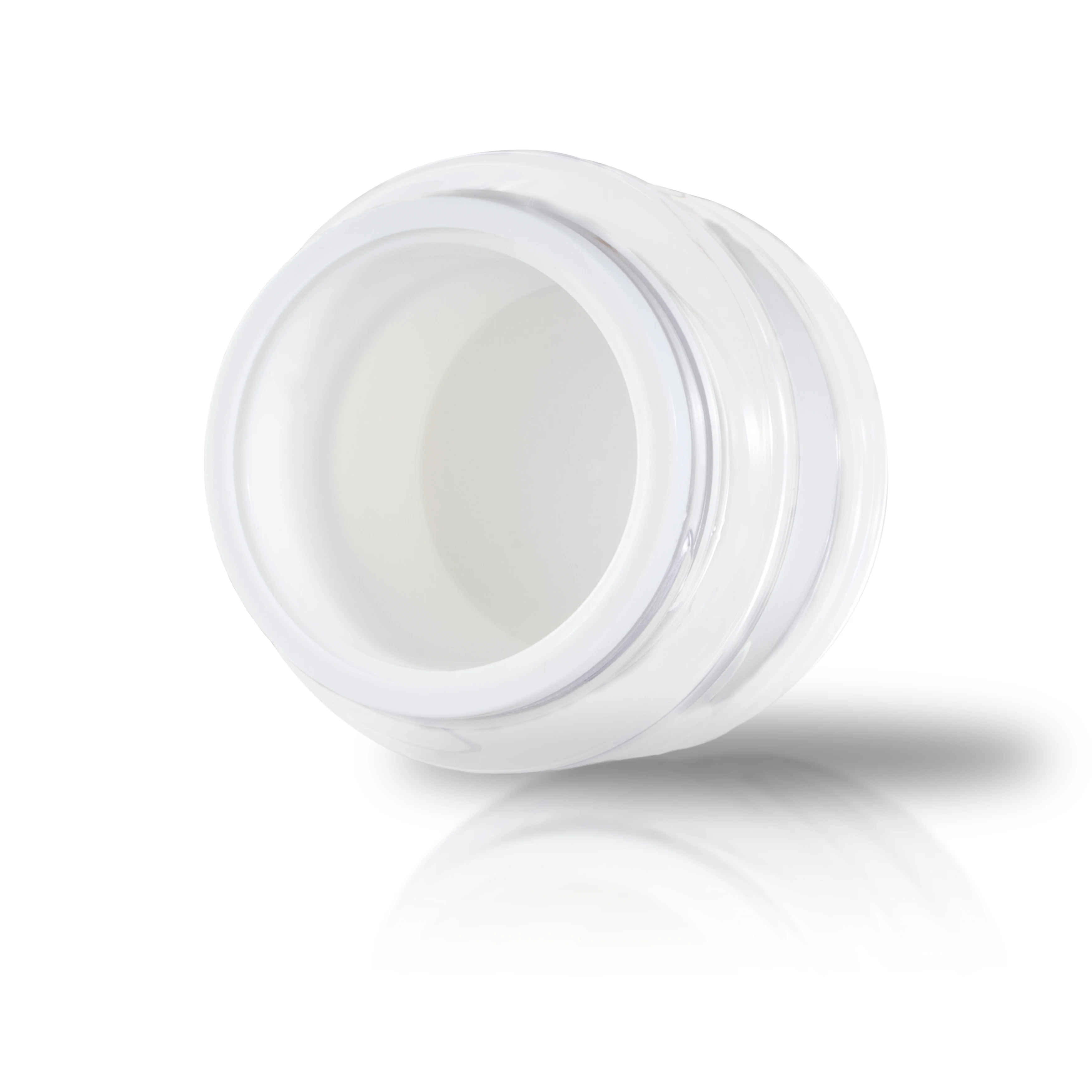 50g white pp white plastic jar  for cream  clear plastic jars with inner sieve with screw top lids