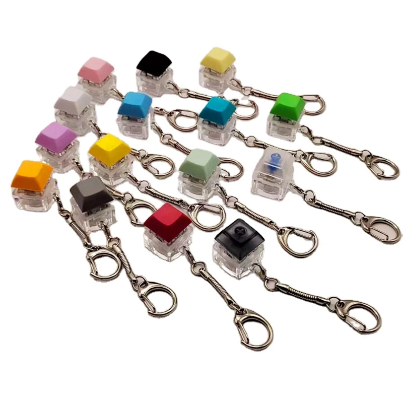 Creative Unzip Key Chain Color shaft tester Metal key Chain pendant