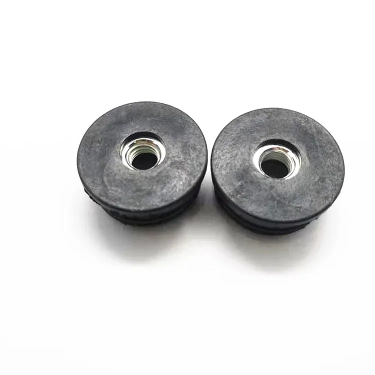 Customizable Black pp plastic round nut plug for supermarket shelf foot