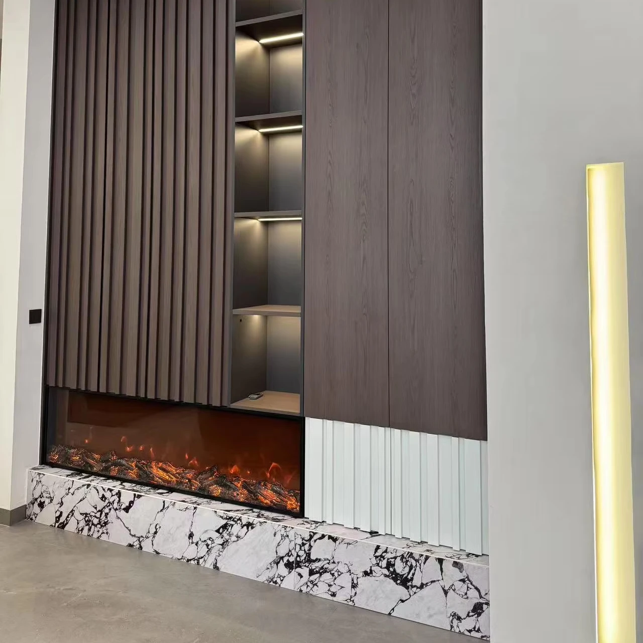 Современный Гладкий Витринный Шкаф для гостиной промышленный дизайн механизм раздвижных дверей стильная организованная мебель спальни домашнего использования