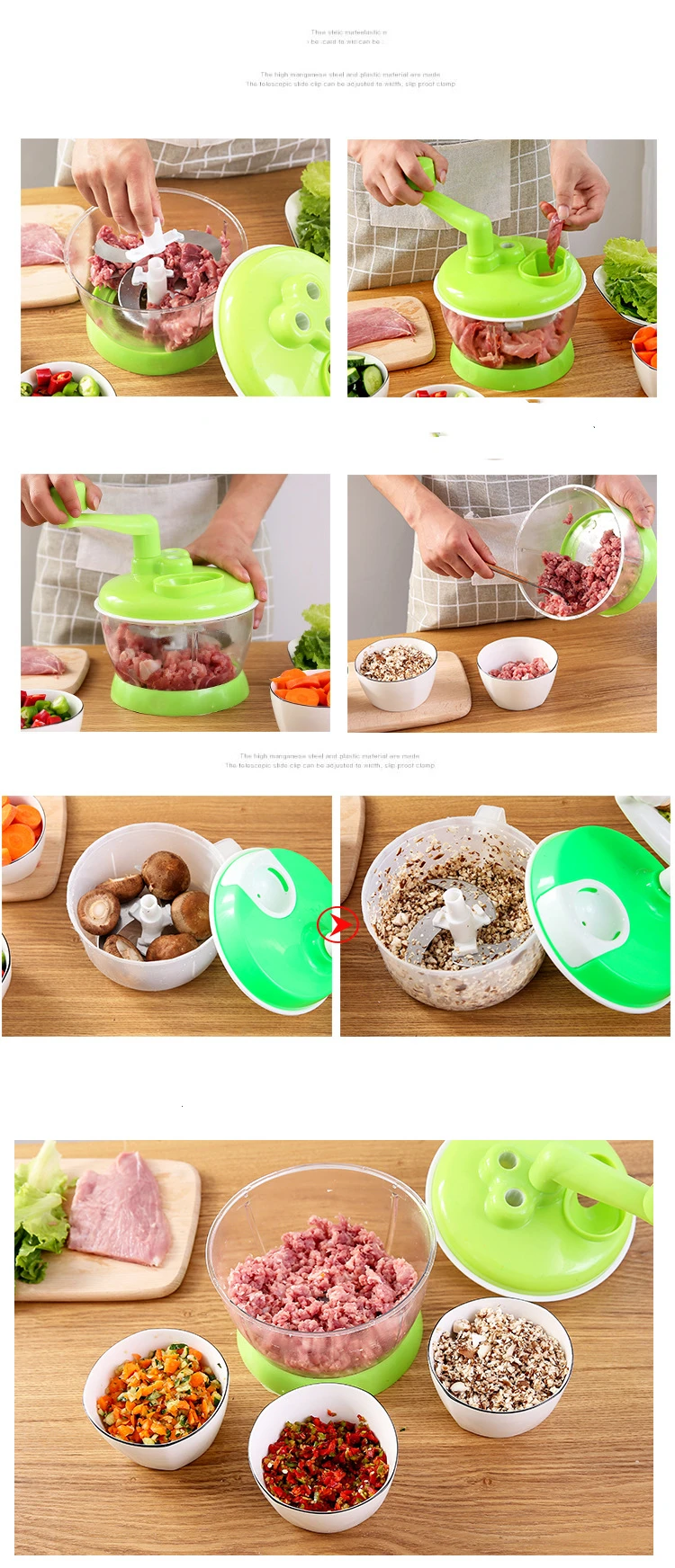 Multifunctional household stranding machine, stirrer of vegetable stuffing, dumpling stuffing and meat mincer
