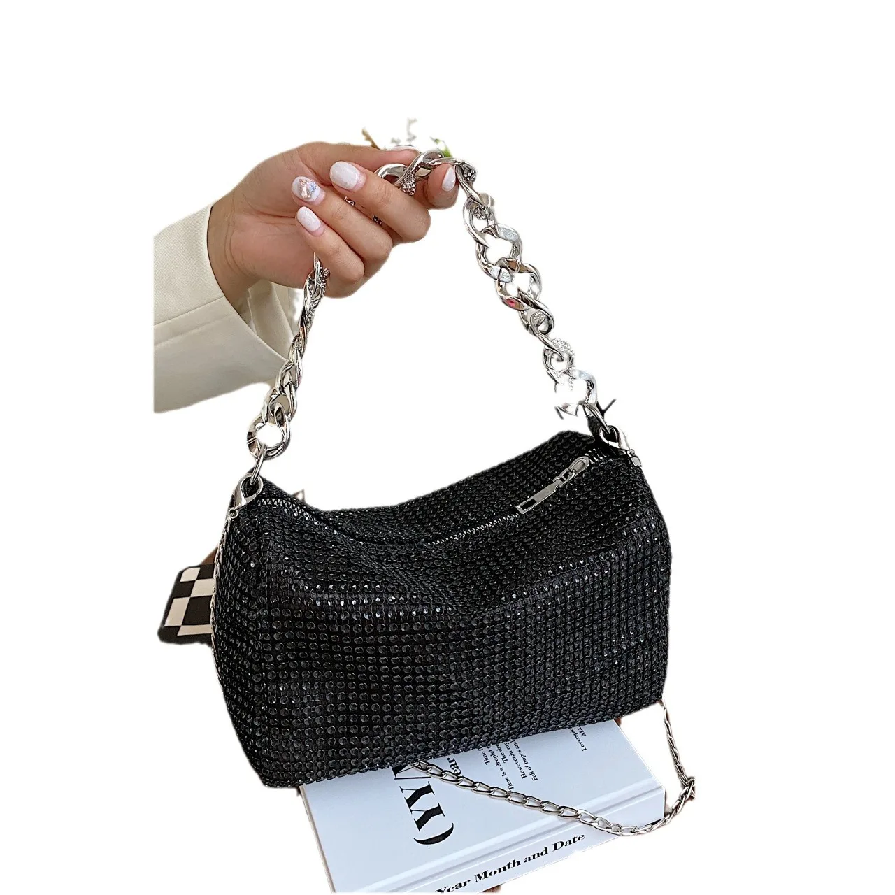 2024 new popular Korean style fashion trend bright diamond clutch purses and handbags china side shoulder crossbody bags ladies