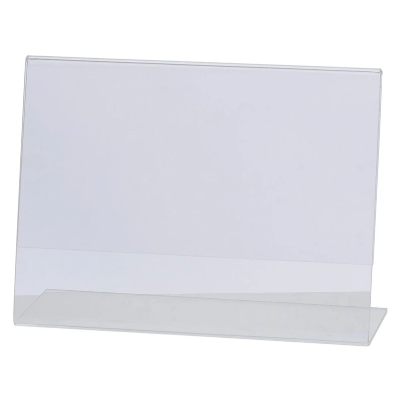 Horizontal Clear Acrylic Slant Back Ad Frame Sign Holder Slant Back Acrylic Sign Holder 11 x 8.5 Easel Display Frames