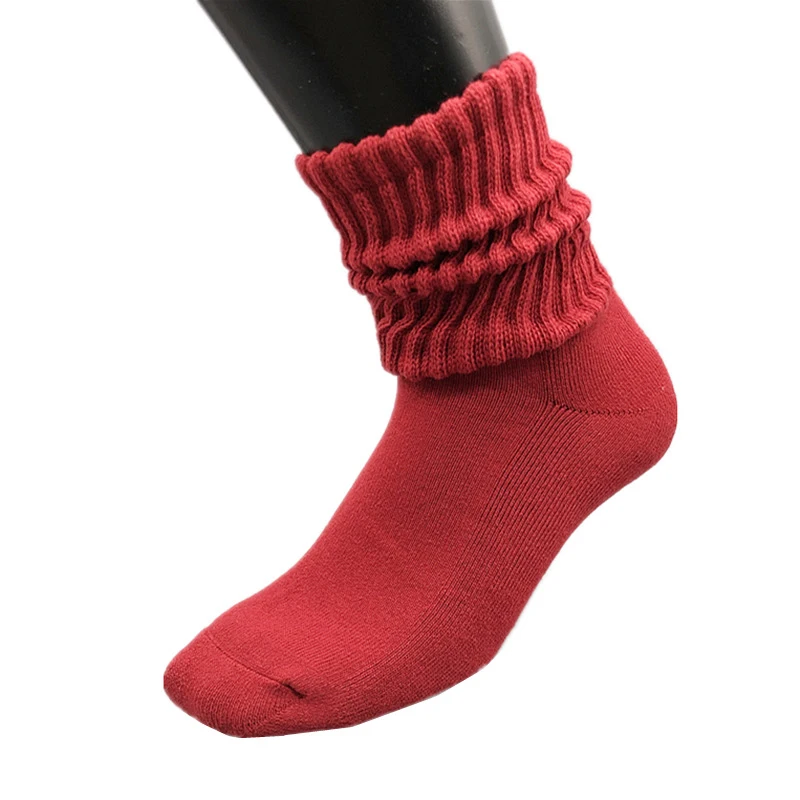 High quality thick cotton girls women slouch socks