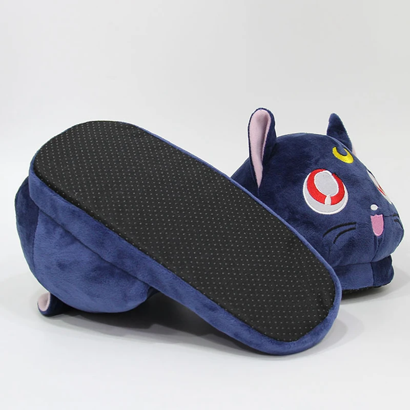 Japanese cute cartoon cat plush slippers anime around creative home cotton shoes in stock