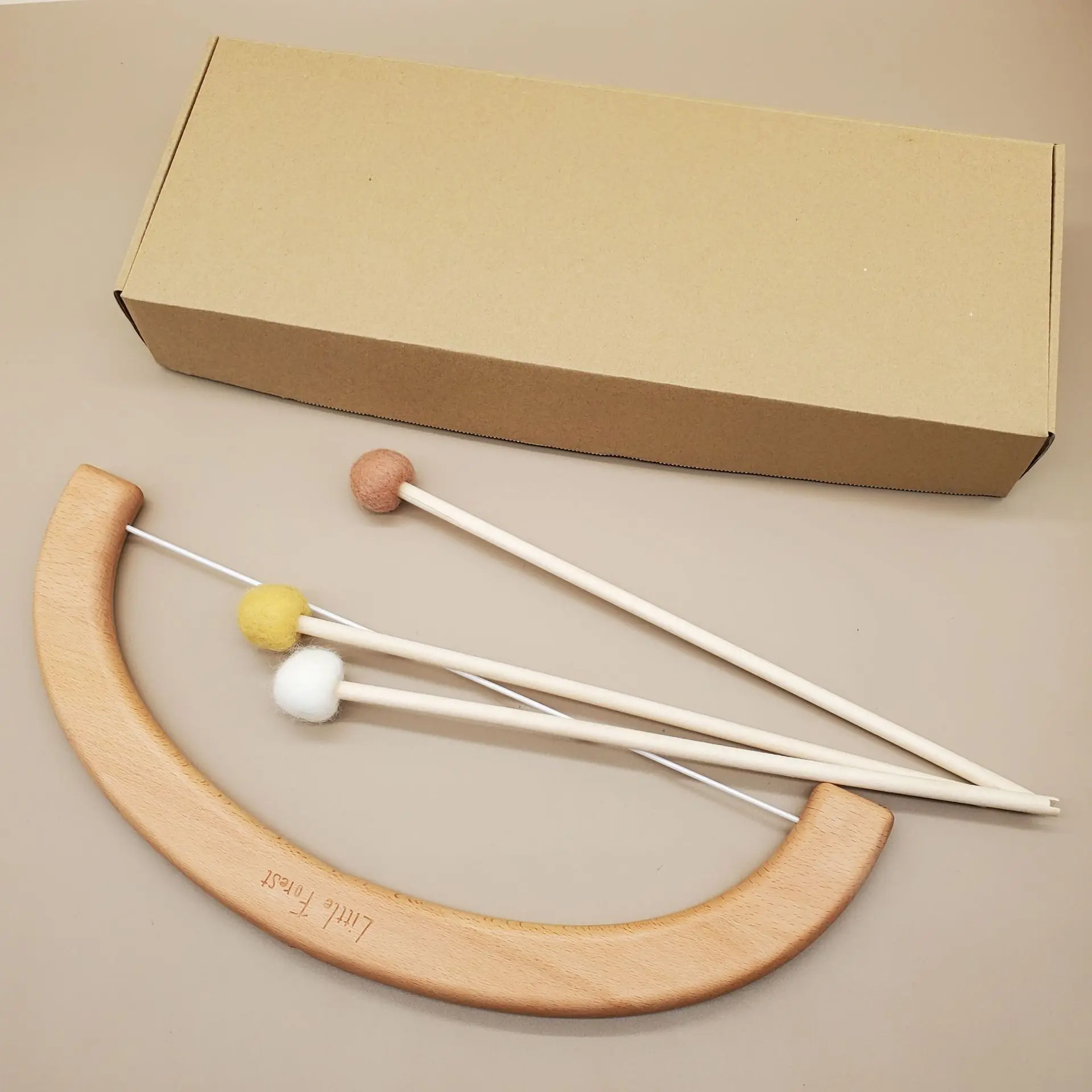 Wooden Bow And Arrow Toy Indoor Archery Game Props Gift Montessori Educational Early Education Toy For Children