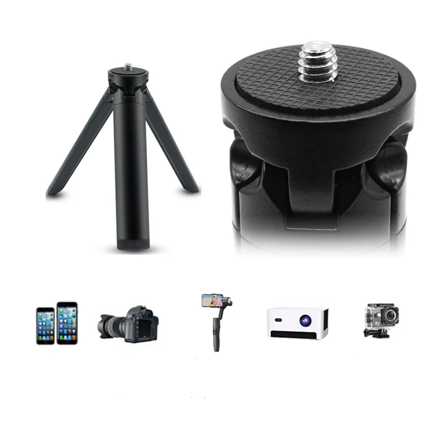 Aluminum alloy desktop tripod portable bracket mobile phone selfie live bracket camera mini tripod