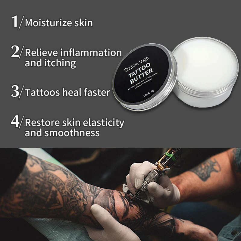Before & During & After Tattoo Brightener Soothing Moisturize Butter For Tattoo Aftercare Cream Tattoo Healing Balm