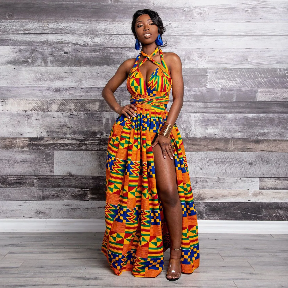 Styles Africa Clothing Fashion female wholesale South Africa Women 2022 Kente Cloth for Woman Vintage kitenge dress African