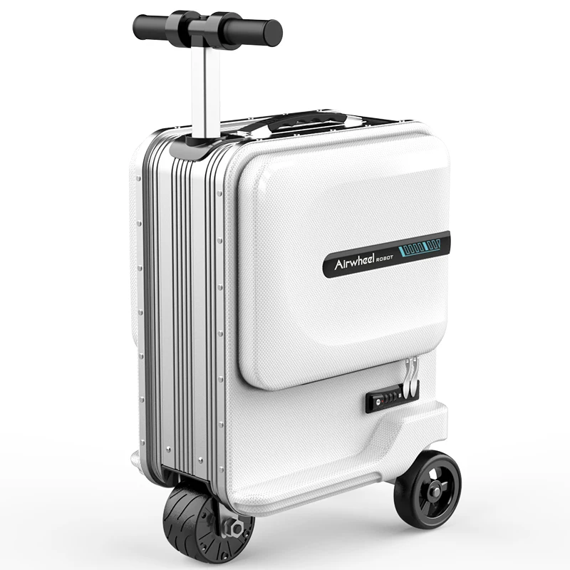 2024 new arrive smart luggage carry on luggage scooters suitcase with removable power bank battery