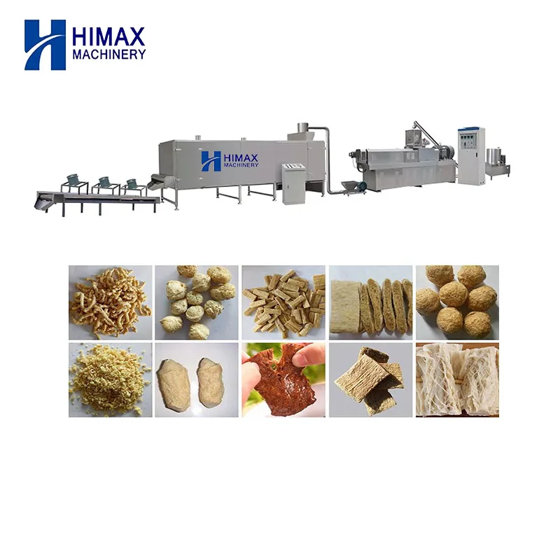 Easy Operation soya meat chunk tvp textured soy protein  nugget isolate  making machinery production line