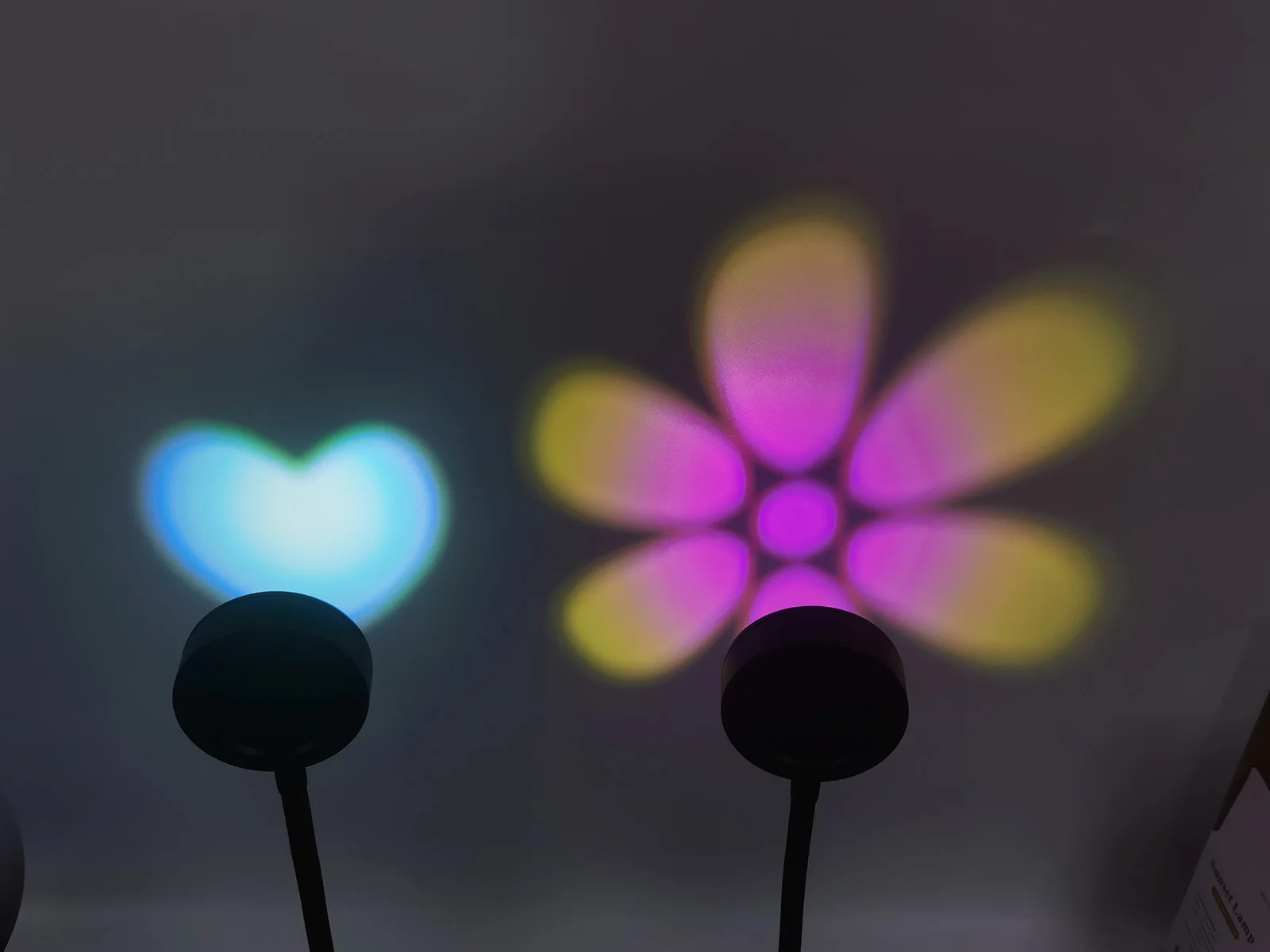 Bedroom Atmosphere Sunset Lights, Flower&Love Modern Led Floor Light Sunset Projection Lamp