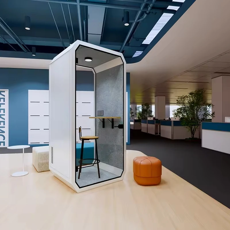 Noise Reduction Soundproof Private Space Phone Booth Prefab Movable Acoustic Office Pod Meeting Booth