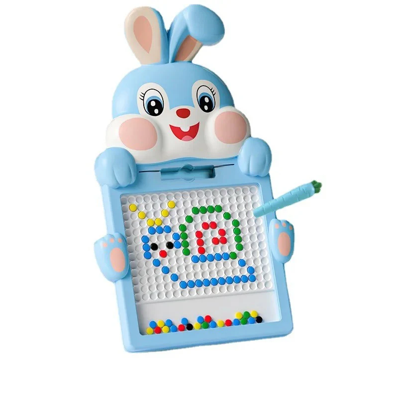 kids early educational toys cute rabbit magnetic drawing board with pen for preschool