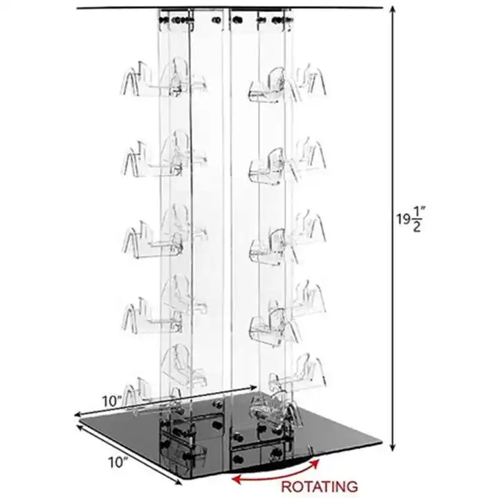 Custom Transparent Rotating Countertop Display Sunglass Rack Eyewear Sunglasses Stand