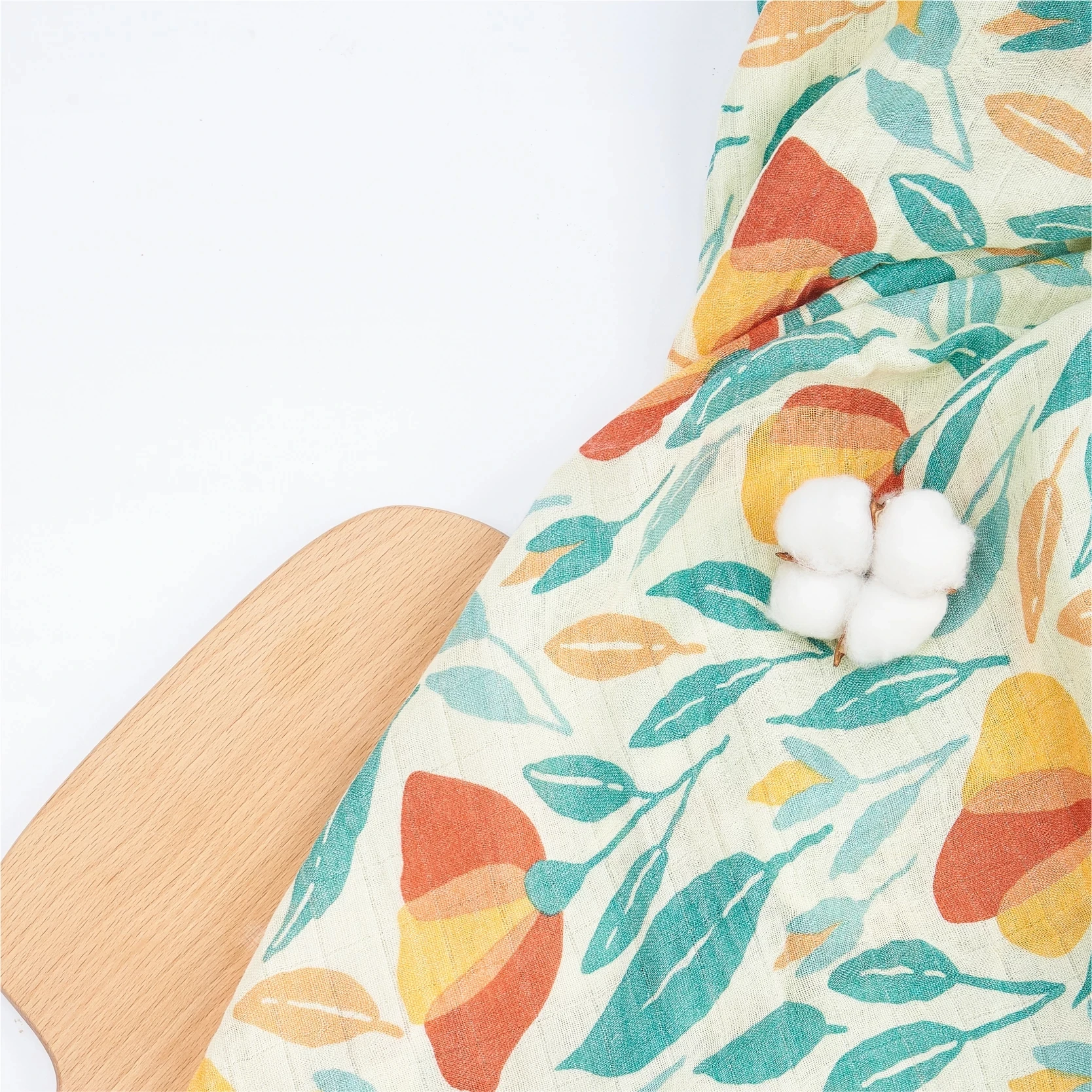 Kangobaby Custom Wholesale Original Bamboo Cotton Materials Breathable Customized Printing Muslin Swaddle Blankets