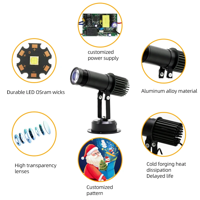 Оптовая продажа 10W20W30W светодиодный Логотип GOBO проектор DJ эффект света рекламный уличный знак статический лазерный логотип