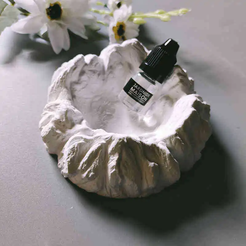 round Fragrant Stone Household Indoor Fire-Free Fragrance Essential Oil Aromatherapy Gypsum Candle Car Decoration