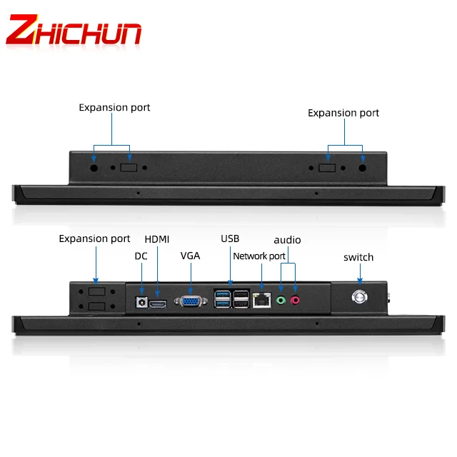 1920*1080 FHD 13.3 inch  LCD screen industrial embedded capacitive Touch Screen Panel PC  All-In-One control computer