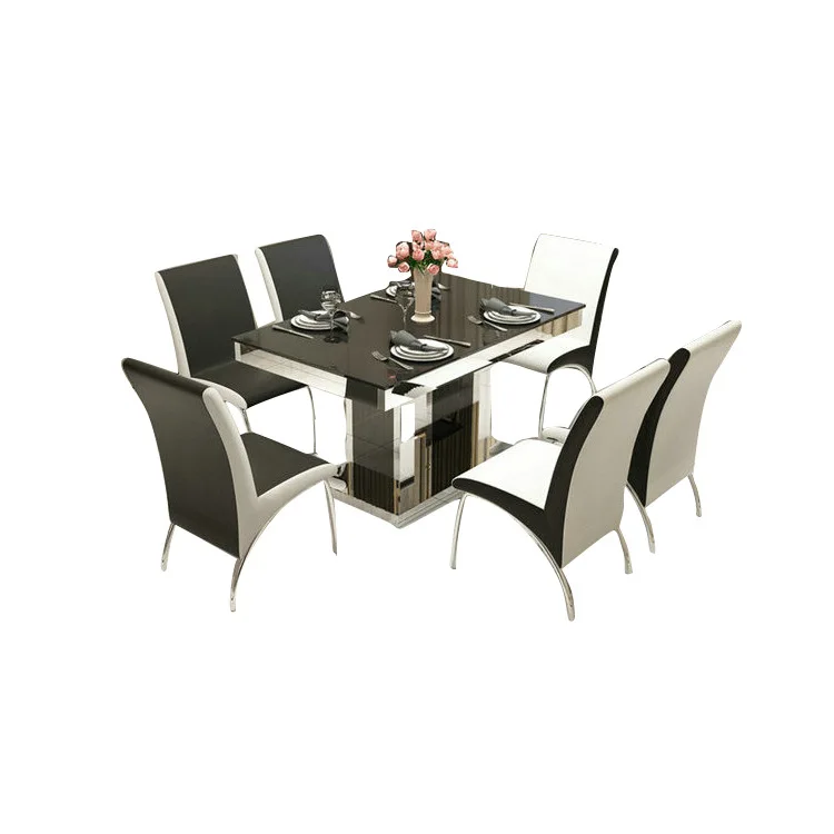 
Hot sale Modern style dinner table high quality mdf metal leg table set simple dinner table wooden esstisch tavolo da pranzo 