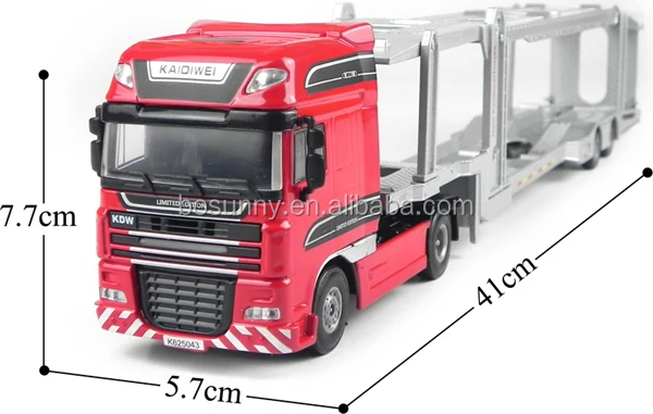 Wholesale 1/50  Miniature Metal Transporter Truck Model Car Diecast Toy Vehicles