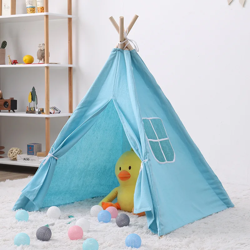 2024 New Hot Sales Factory wholesale Indian Small Folding Sensory Blackout Play House Indoor And Outdoor Cotton Toy Kid Tents