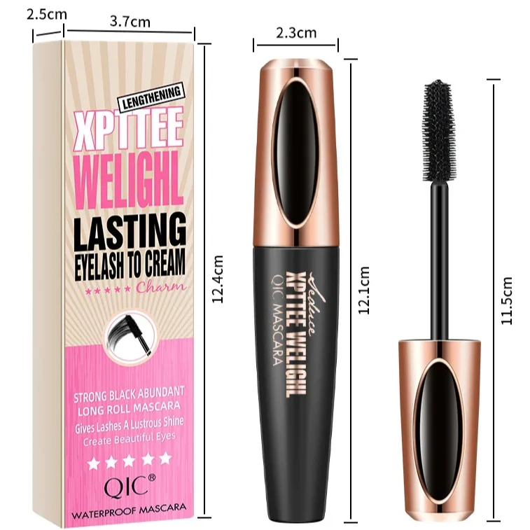 Hot Selling Waterproof Makeup Custom Mascaras Halloween Curl Warped Private Label 3d Fiber Lash Black Mascara