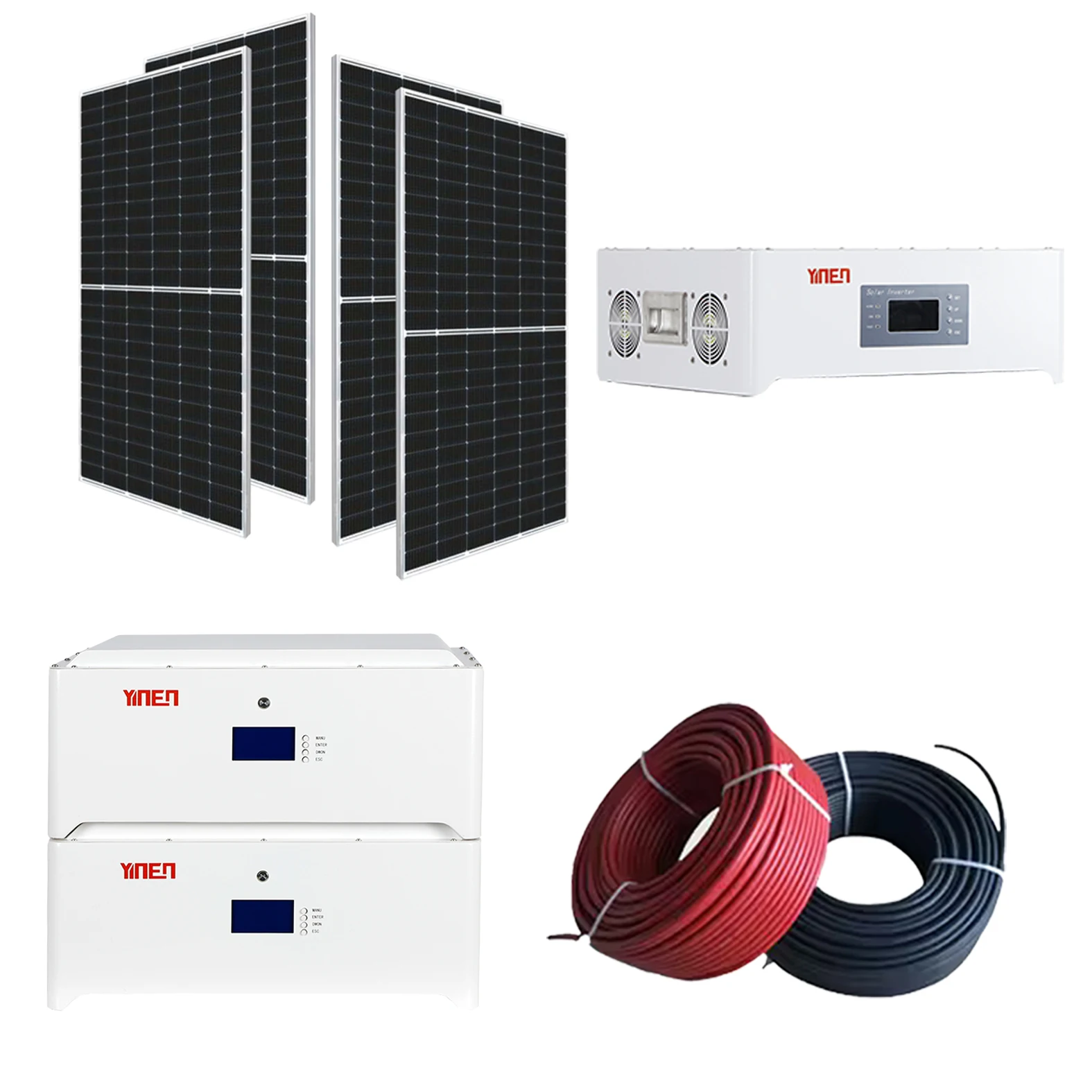 20Kw Complete Set Hybrid Solar Energy System Kit For Home Off Grid Stackable