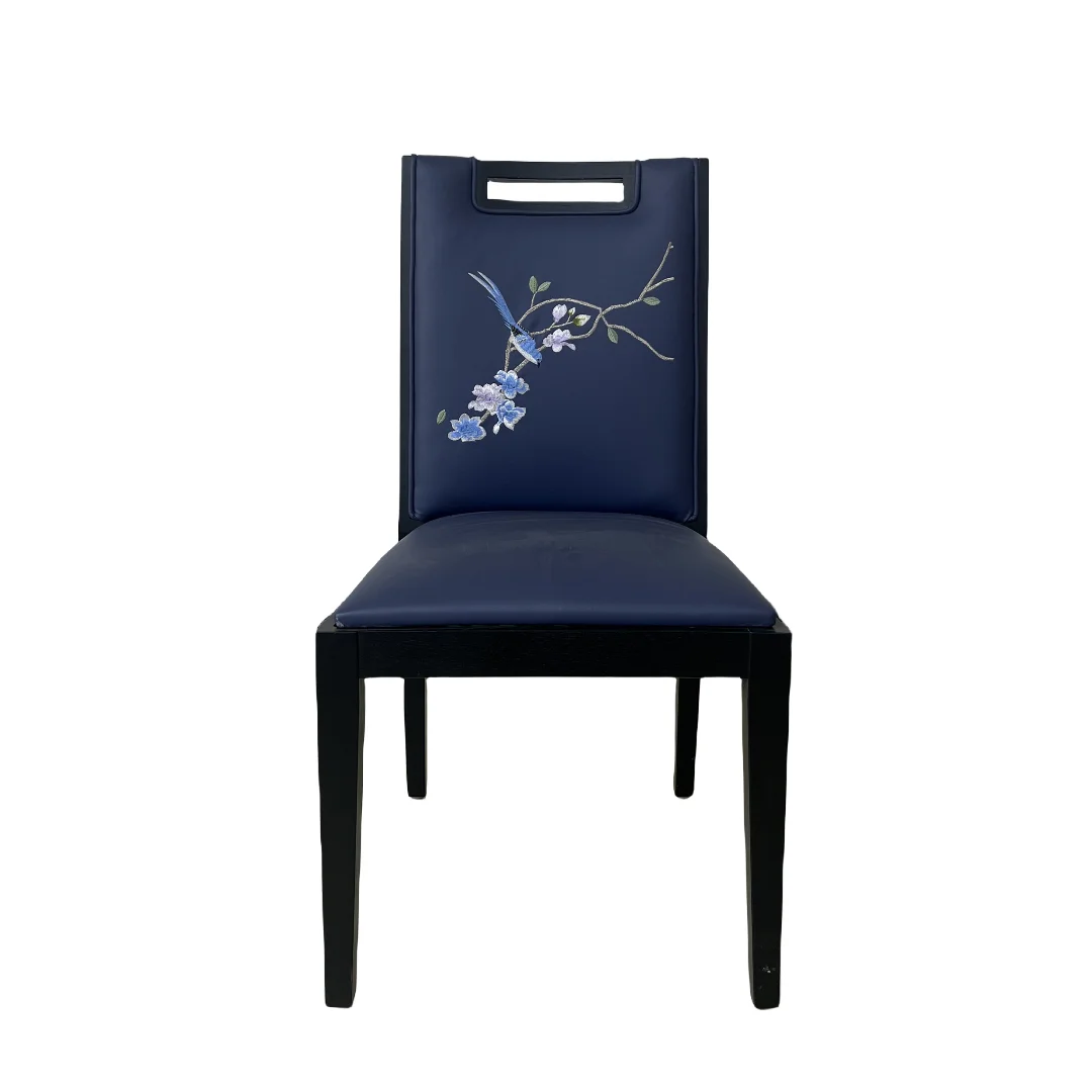 New Chinese hotel chairs Modern simple classical iron wrought Restaurant tables and chairs Hot pot theme dining chairs