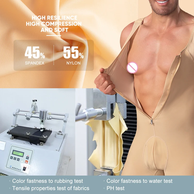 Mens Full Body Shaper Tummy Control Post Surgery Surgical Compression Garment Colombianas Liposuction Faja Shapewear For Man