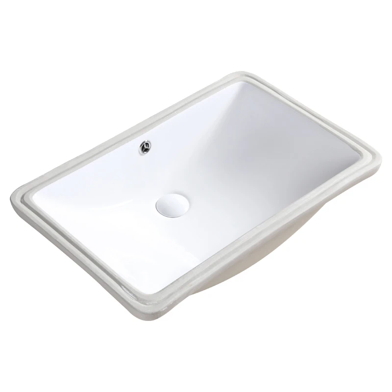 Customized Square Under Counter Bathroom Cabinet Vanity Basin Ceramic Undermount Wash Basin Sink