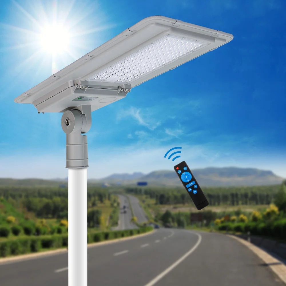 KCD Warm White High Quality Integrated Aluminum Induction New Model LED Outdoor All In One Solar Streetlight 100w
