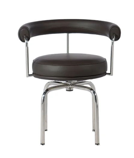 Modern Minimalist Style Rotating Lounge Chair Customizable Leather and Stainless Steel Frame for Bedroom Living Room Furniture