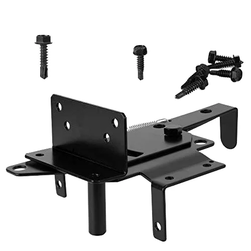 Modern Stainless Steel Wood Fence Post Latch Black Vinyl Gate Latch with Zinc Plastic Safety Door Accessory for Fencing Trellis