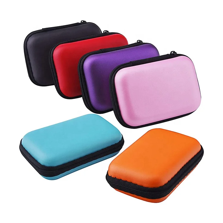 Cheap Custom EVA Earphone Case PU Headphone Carry Bag Keys Coin Storage High Quality EVA Earphone Case Bag