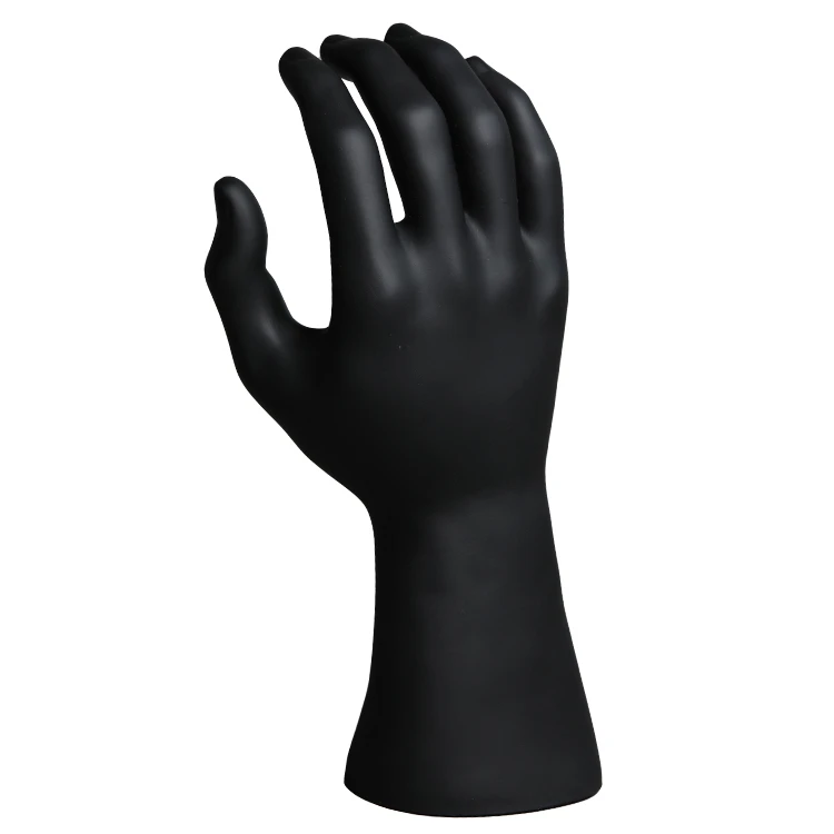 White Black Male Plastic Mannequin Hand For Sale