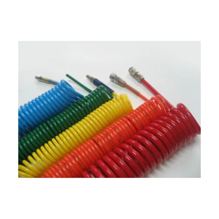 High Quality air brake coil hose High Pressure Pu Flexible Spring Spiral Truck Trailer Air Brake Coil Hose