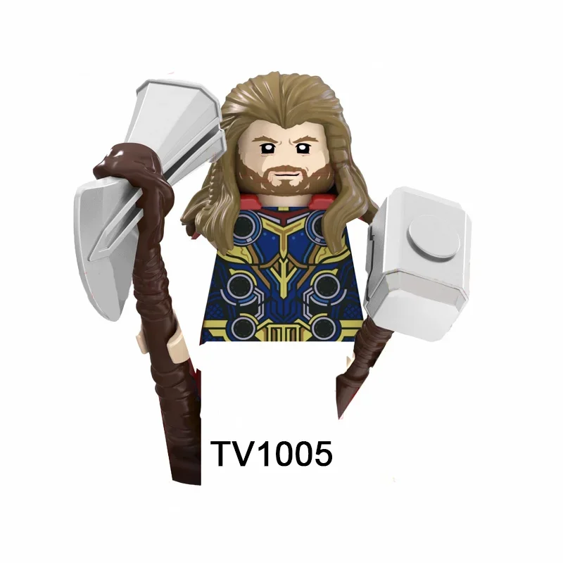 TV6201 Super Heroes Iron Black Wanda Maximoff Thor Panther Man Doc Strange Mini Building Block Figure Kids Collect Plastic Toy