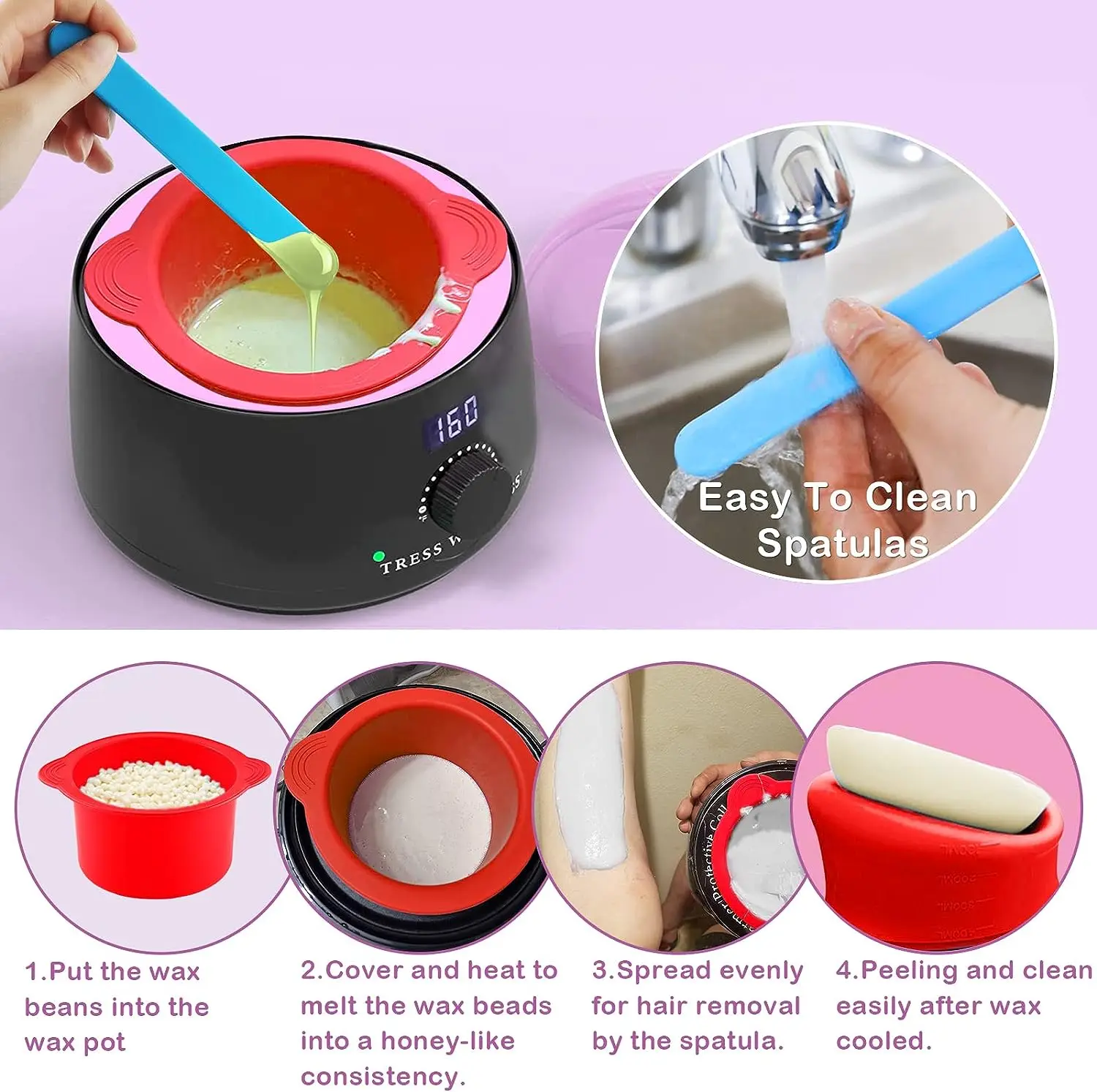 New silicone facial mask melting wax mixing bowl Silicone depilatory wax bowl mud film adjusting bowl high temperature silicone
