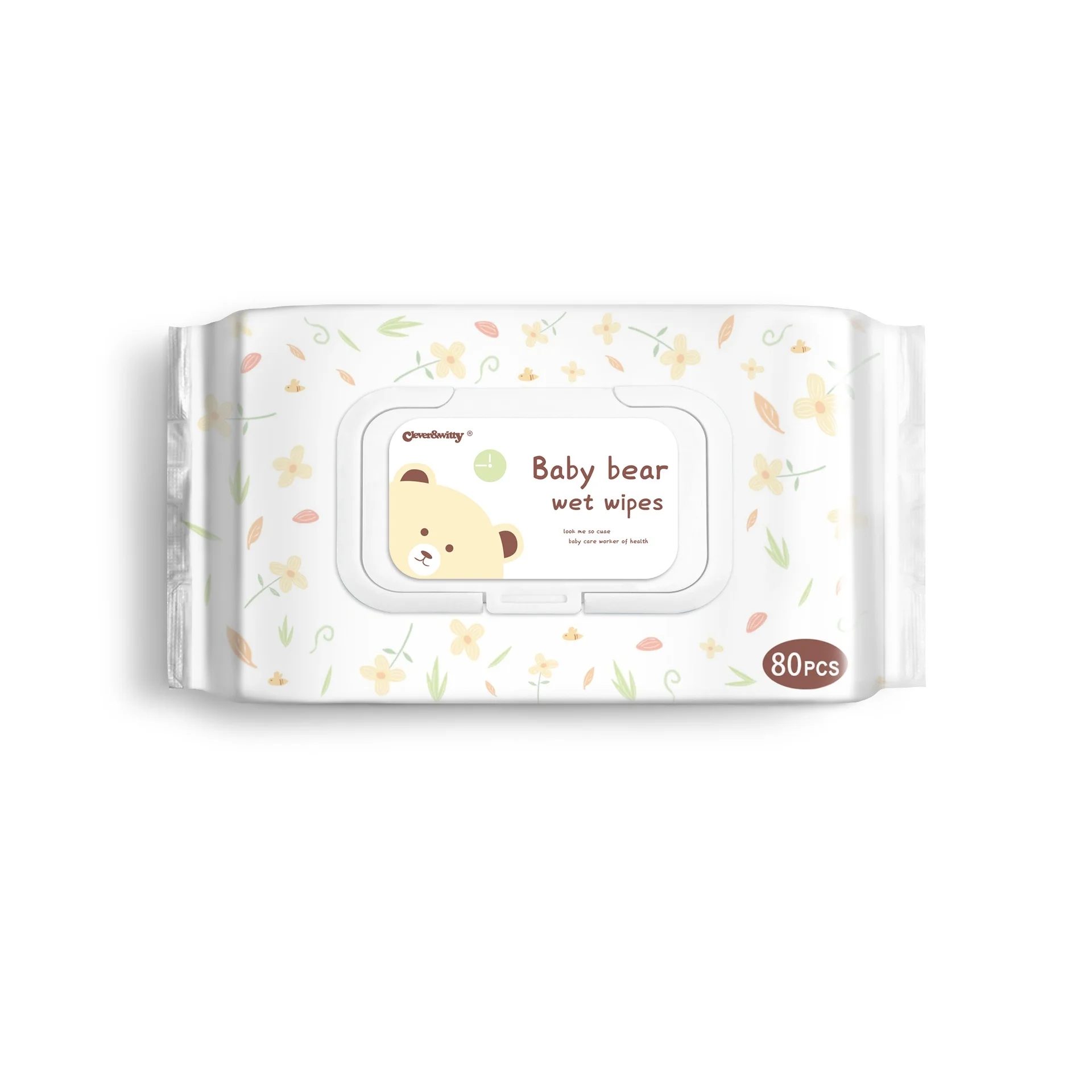 100% bamboo organic bamboo fiber small packing water wipes wet paper napkin flip-top packs baby wipes