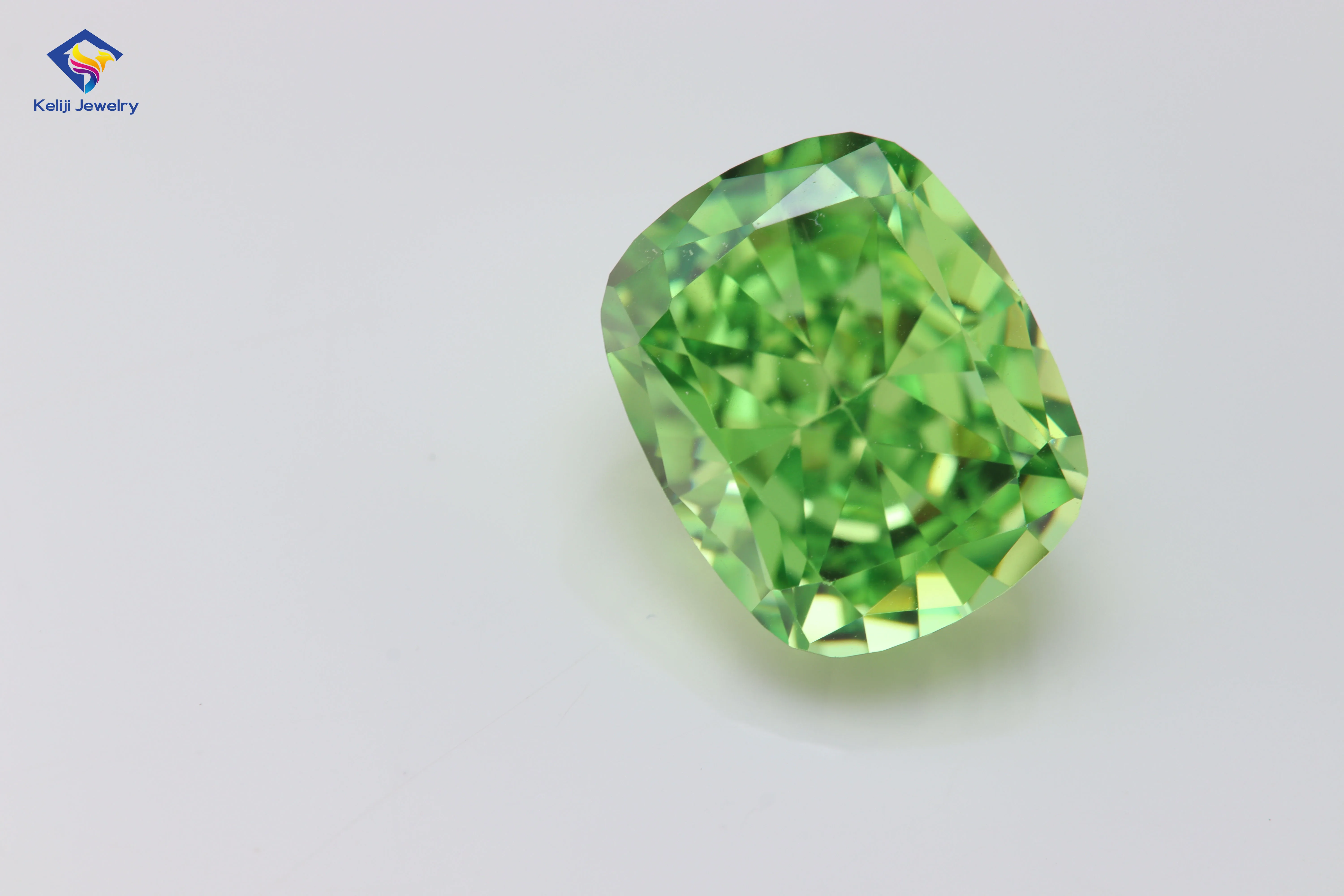 Keliji прямые продажи с завода высокое качество L-зеленый 8x10 CZ кубический цирконий для изготовления ювелирных
