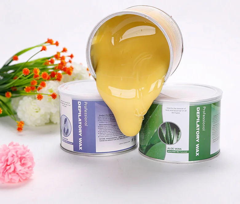 Wholesale Private Label 14oz 400g Depilatory Soft Wax Hot Liposoluble Wax Hair Removal Tin Wax