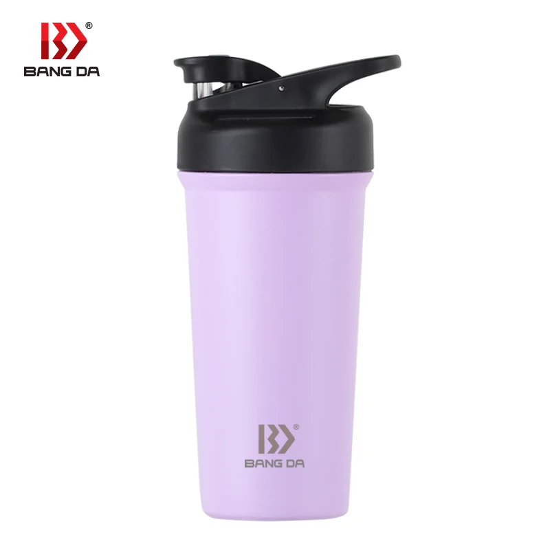 Bangda Wholesale OEM 24 ounce 720ml pre workout blenders ss shaker bottle for protein shake