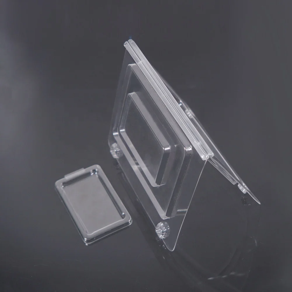 Customized Clear Cheap PET Folding Blister Clamshell Packaging Cards For Usb Flash Drive