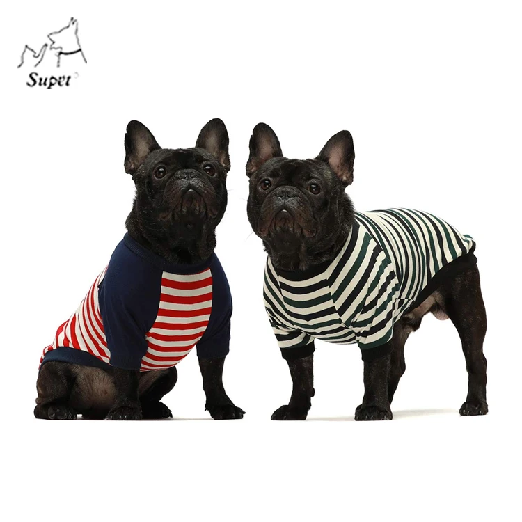 Manufacturer Wholesale Classic Stripe Pattern Soft Comfortable Dog T Shirts Pet Clothes,Designer Dog Clothes Wholesale Xs